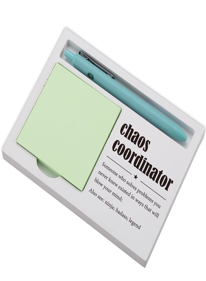 EFFJNSG Chaos Coordinator Sticky Note Holder for Desk, Funny Office Gift for Coworker, Assistant, Teacher, Boss, Project Manager, Self-Stick Note Pad Organizer with Humor Quote for Women Men EDP227 - Image 1
