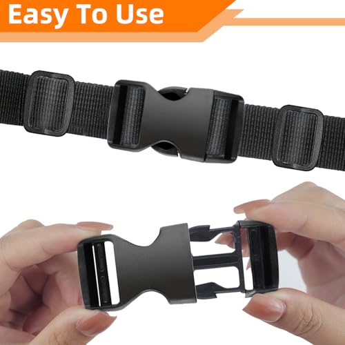 TKYZMS 8 Set 1 inch buckles for straps Clip Quick Side Release Buckles,buckle straps with 16 Pcs Slide Clips,plastic buckle clips Belt Buckle for Nylon Webbing Straps,belt buckles,Dog Collars - Image 4