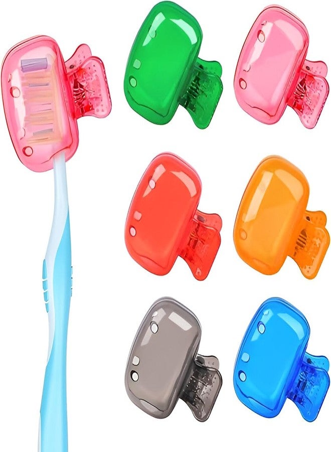 LEDHOLYT Toothbrush Head Cover Set - Portable Toothbrush Head Protector, Protective Portable Plastic Clip's Toothbrush Cover for Household Travel, Camping, Bathroom, School, Work (Colour May Vary) (3) - Image 1