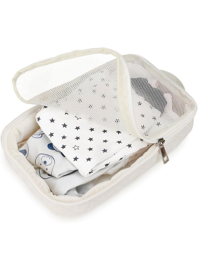 Baby Diaper Bag Organizer Pouches 2 Pack - Waterproof Hanging Mesh Storage Bags, Reusable & Washable Diaper Inserts for Cloth Diapers, Travel-Friendly Nursery Organizer Bags - Image 4