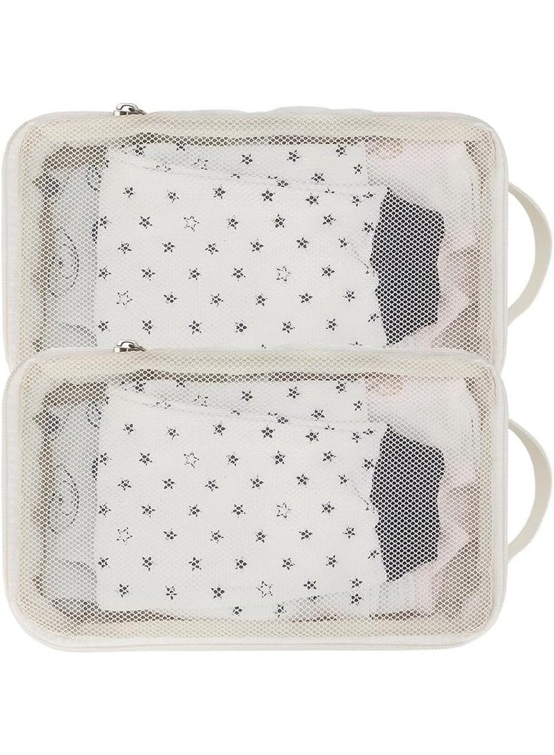 Baby Diaper Bag Organizer Pouches 2 Pack - Waterproof Hanging Mesh Storage Bags, Reusable & Washable Diaper Inserts for Cloth Diapers, Travel-Friendly Nursery Organizer Bags - Image 1