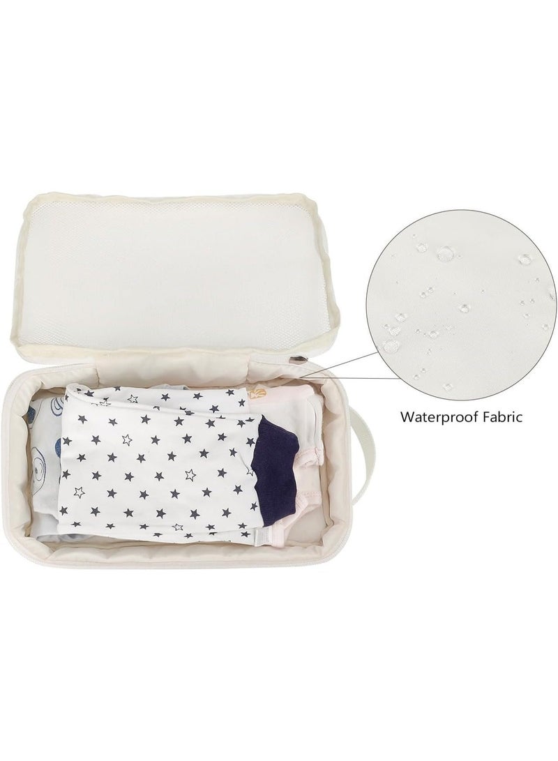 Baby Diaper Bag Organizer Pouches 2 Pack - Waterproof Hanging Mesh Storage Bags, Reusable & Washable Diaper Inserts for Cloth Diapers, Travel-Friendly Nursery Organizer Bags - Image 5