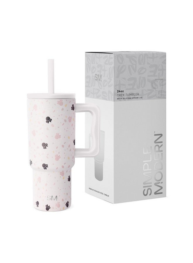 Simple Modern Simple Modern Disney Kids 24 oz Tumbler with Handle and Silicone Straw Lid | Spill Proof Leak Resistant | Reusable Stainless Steel Bottle | Kids Boys Girls | Trek Collection | Minnie Mouse on Terrazzo - Image 1