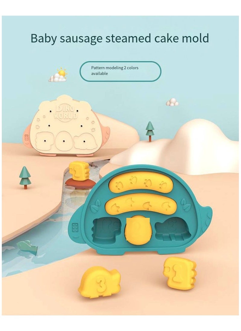 Hogokids - Baby Steamed Cake Mold Can DIY Steamed Cake Auxiliary Food Tools Food Grade Silicone Material (Green ) - Image 1