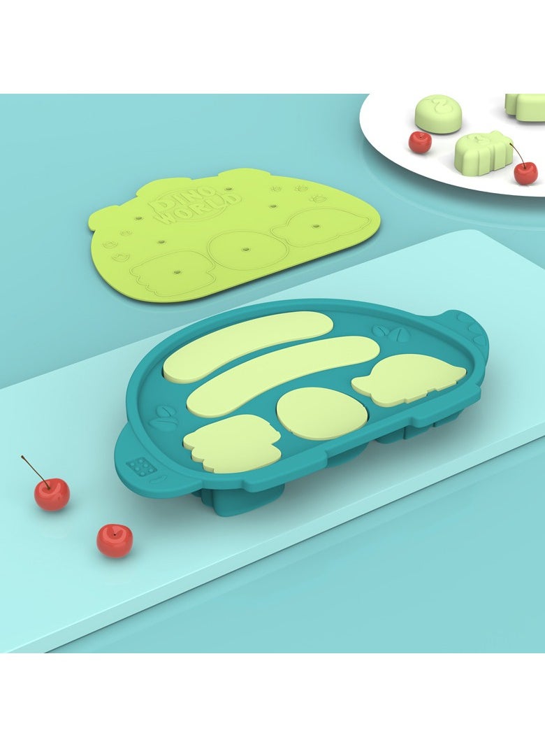 Hogokids - Baby Steamed Cake Mold Can DIY Steamed Cake Auxiliary Food Tools Food Grade Silicone Material (Green ) - Image 1