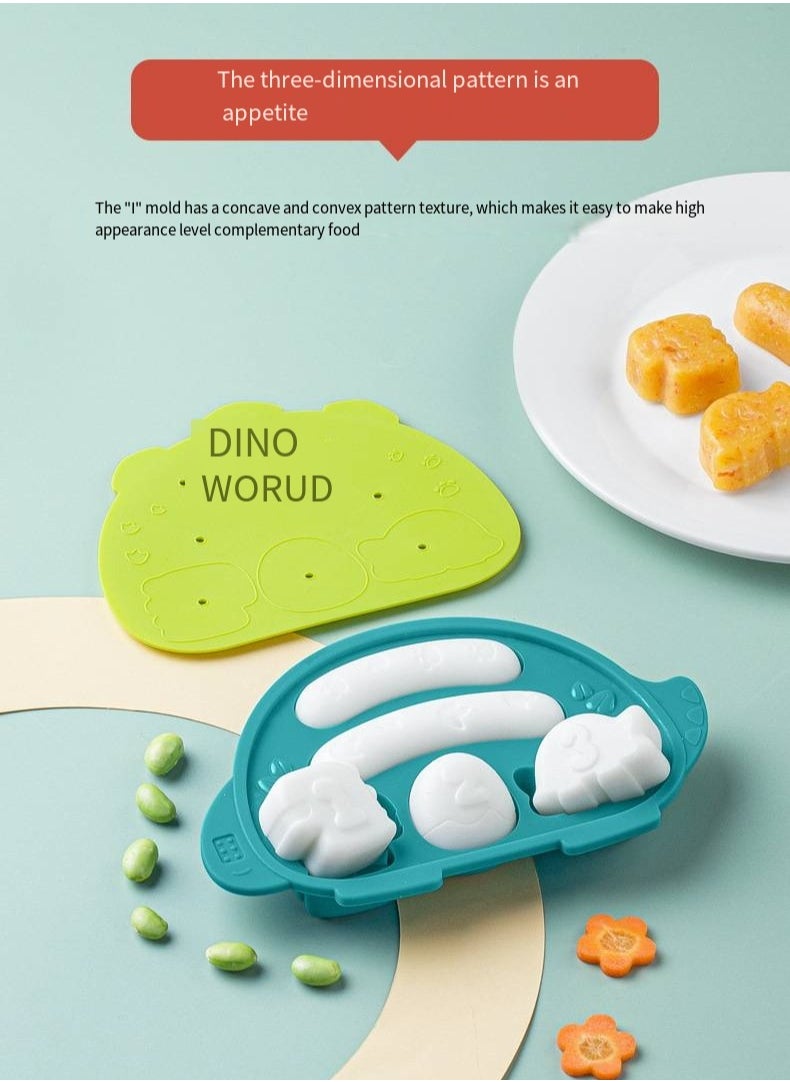 Hogokids - Baby Steamed Cake Mold Can DIY Steamed Cake Auxiliary Food Tools Food Grade Silicone Material (Green ) - Image 1
