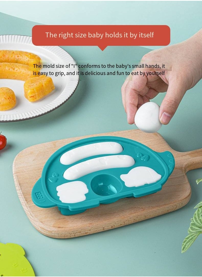 Hogokids - Baby Steamed Cake Mold Can DIY Steamed Cake Auxiliary Food Tools Food Grade Silicone Material (Green ) - Image 1