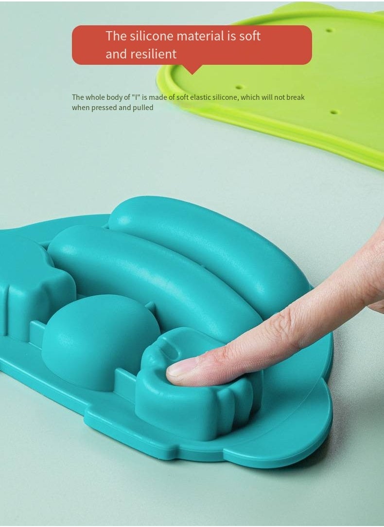 Hogokids - Baby Steamed Cake Mold Can DIY Steamed Cake Auxiliary Food Tools Food Grade Silicone Material (Green ) - Image 1