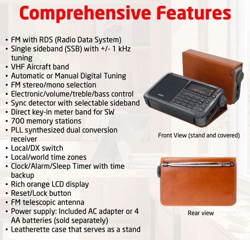Eton Elite Executive AM/FM/Aircraft Band/SSB/Shortwave Radio - Image 5