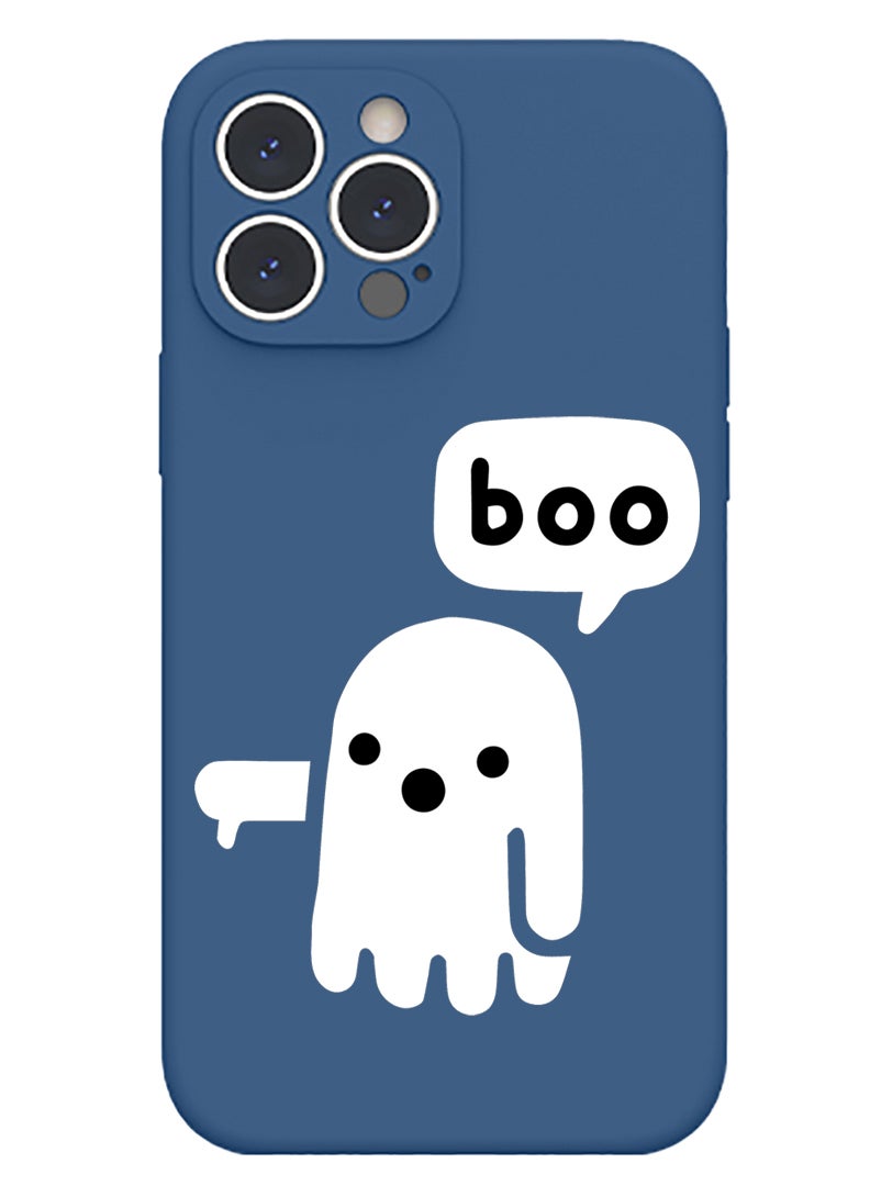 Theodor Protective Slim Fit Case Liquid Silicone Cover with Full Body Protection Anti-Scratch Shockproof Case For iPhone 15 Pro Max Blue  - Boombox hipster club copy - Image 1