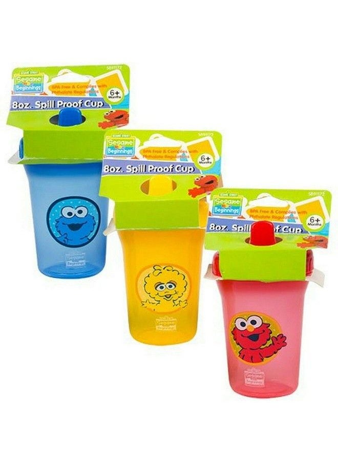 Sesame Street - Sesame Beginnings 8Oz. Spill Proof Cups Big Bird Cookie Monster And Elmo (3Pack) Multicolored - Image 1