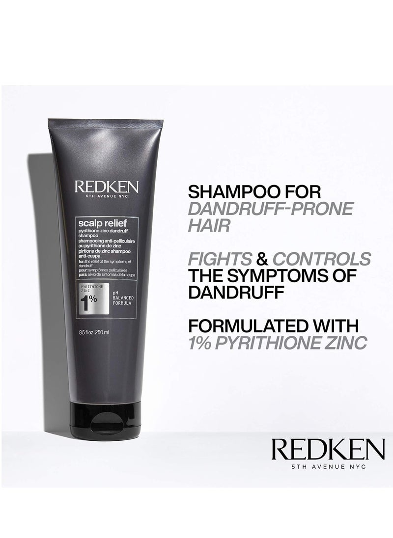 Redken Scalp Relief Dandruff Control Shampoo - For Dandruff Control, Soothes Scalp & Controls Dandruff, Dermatologist Tested