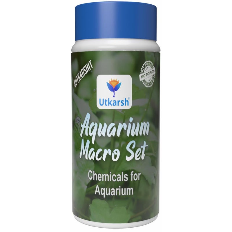 Utkarsh Aquarium Macro Set (Combination of Various Chemicals for Aquarium Plants), Provides Complete Macronutrient Solution for Healthy Aquatic Plants, Easy to Use & Safe (440 gm; Pack of 1) - Image 1
