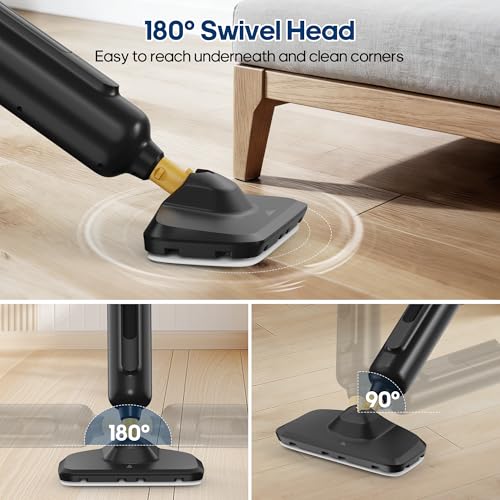 NEWBULIG Steam Mop for Hardwood/Tile/Carpet, Lightweight Steamer Cleaner for Floor Cleaning, 16.4 FT Cord and 2 Washable Pads - Image 5