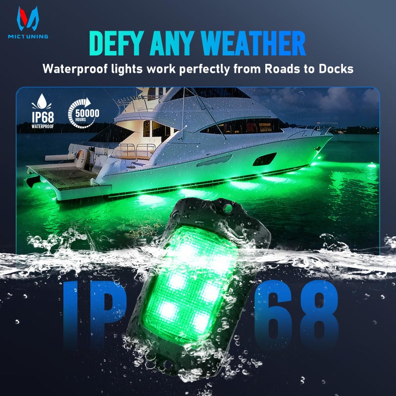 MICTUNING Q1 RGBW LED Rock Lights, APP & Remote Dual Control, 8 Pods Pure Color Underglow Neon Lighting with Wiring Switch Kit for Trucks Cars ATV UTV Golf Carts (2 Year Warranty) - Image 5