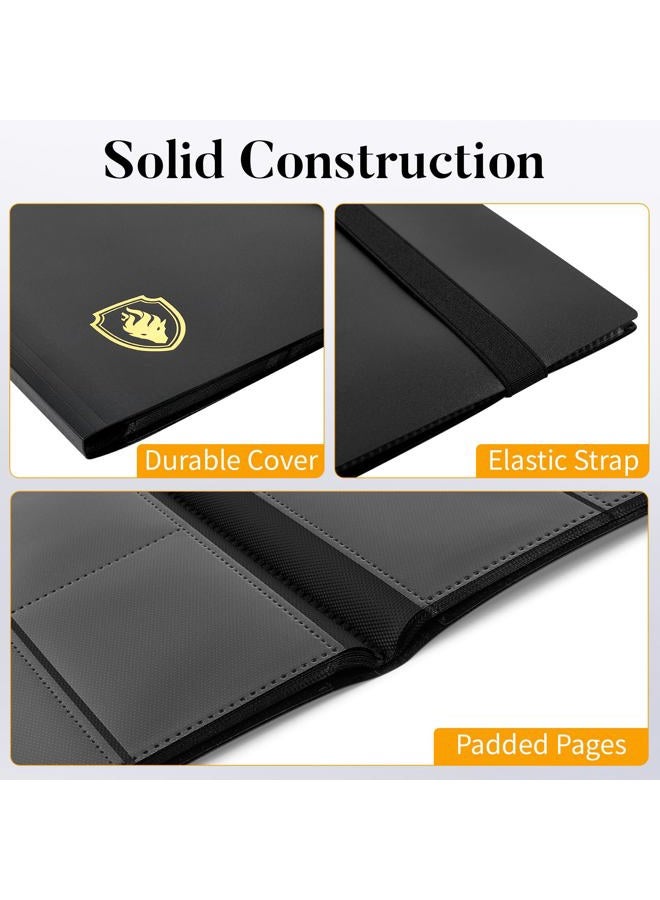 Fabmaker Heavy Duty Card Binder, 9 Pocket Trading Card Binder Holds 360 Cards, Side-Loading Card Album, Sturdy Card Collection Folder for TCG, MTG, Yugioh, Other Game Cards, Sport Cards, Orange - Image 2