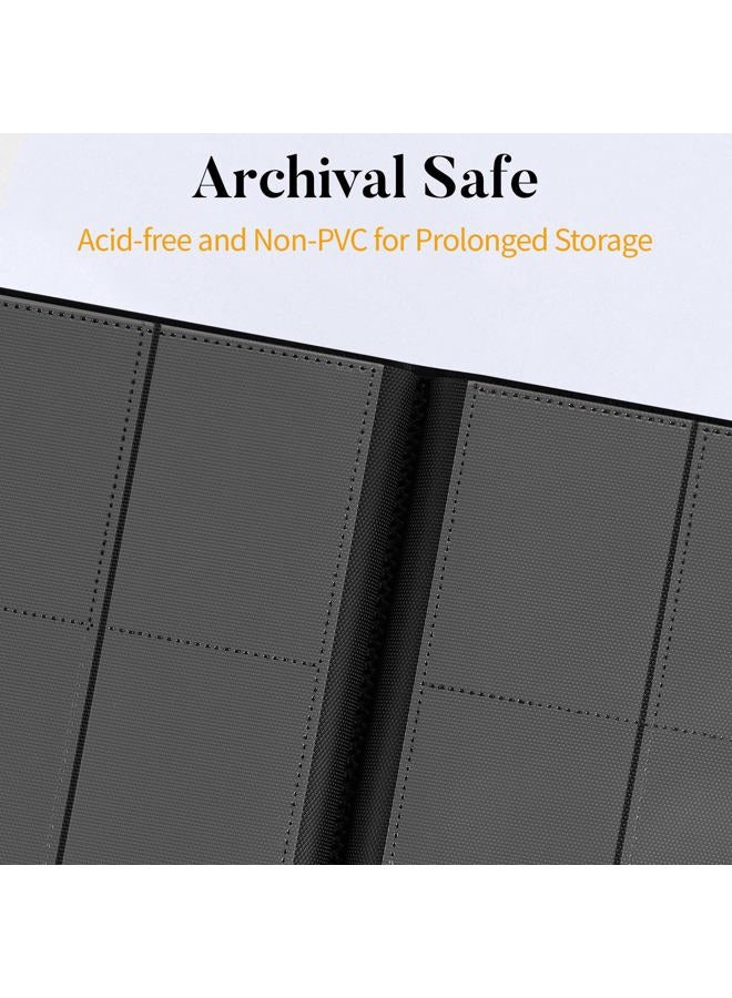 Fabmaker Heavy Duty Card Binder, 9 Pocket Trading Card Binder Holds 360 Cards, Side-Loading Card Album, Sturdy Card Collection Folder for TCG, MTG, Yugioh, Other Game Cards, Sport Cards, Orange - Image 4
