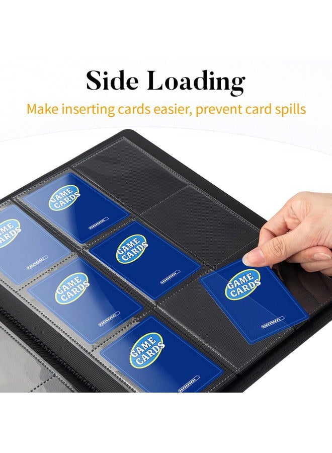 Fabmaker Heavy Duty Card Binder, 9 Pocket Trading Card Binder Holds 360 Cards, Side-Loading Card Album, Sturdy Card Collection Folder for TCG, MTG, Yugioh, Other Game Cards, Sport Cards, Orange - Image 5