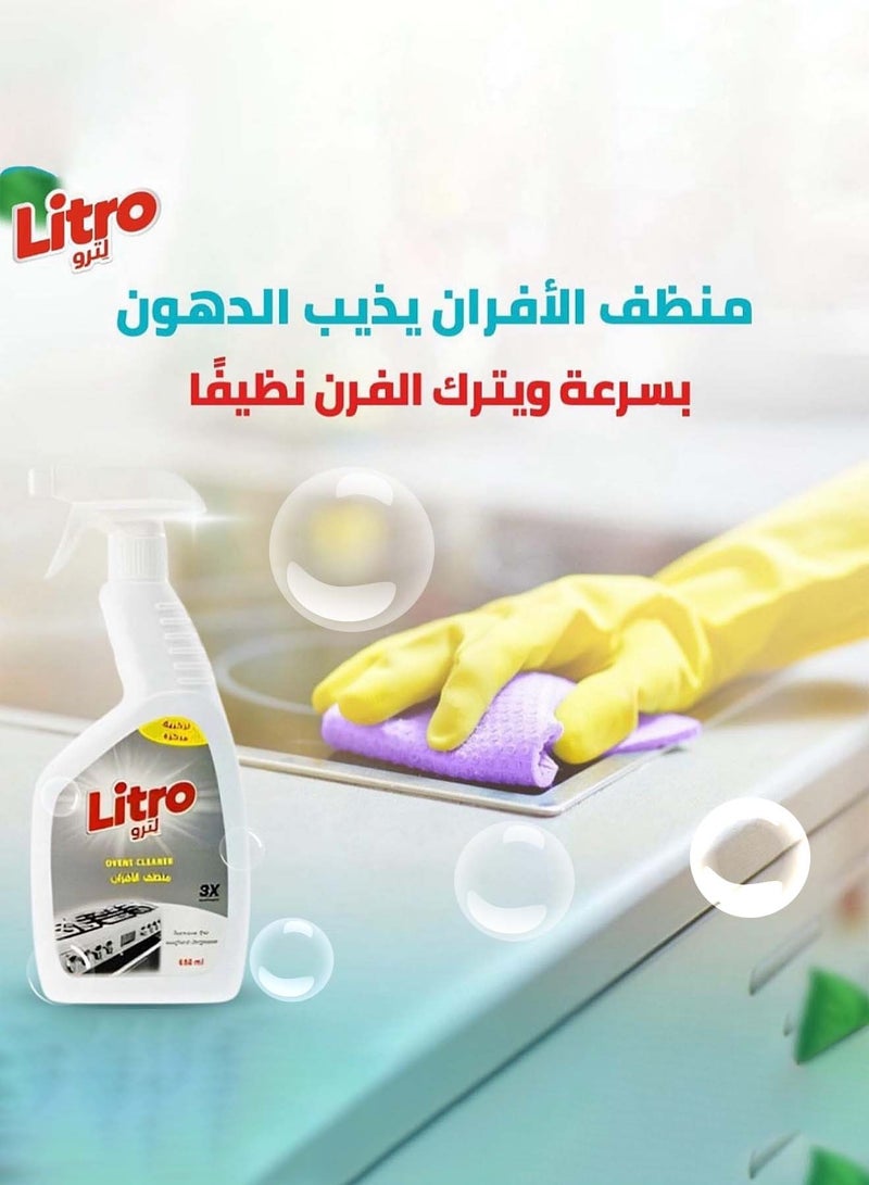 Litro Oven Cleaner & Grease Remover 650ml – Powerful Degreaser for Oven, Grill & Kitchen Surfaces, Removes Burnt Oil, Stains & Tough Grease - Image 2