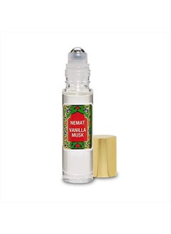 Vanilla Musk Perfume Oil Roll-On - Vanilla Fragrance Oil Roller (No Alcohol) Perfumes for Women and Men by Nemat Fragrances, 10 ml / 0.33 fl Oz