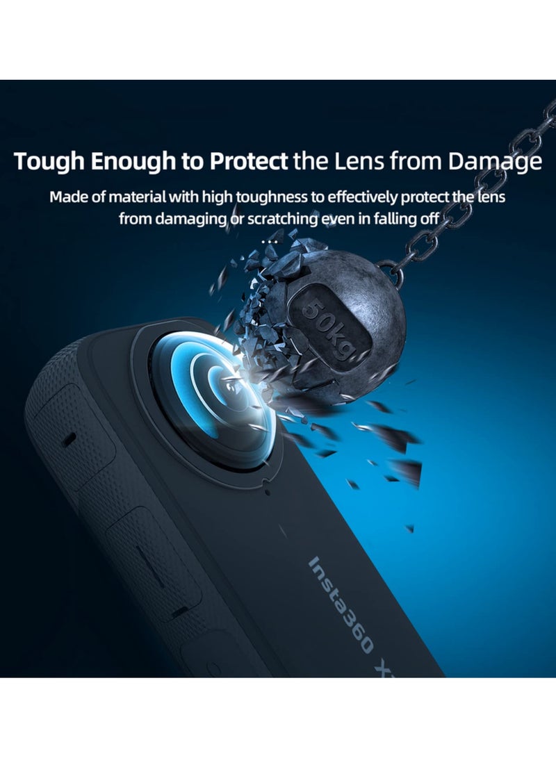 1PCS Lens Guards Protector for Insta360 X3/ONE X3 Anti-Scratch HD Protective Shell Case High Toughness Material Hardened Treatment Double-Sided HD Coating Panoramic Seamless Stitching  - Image 5