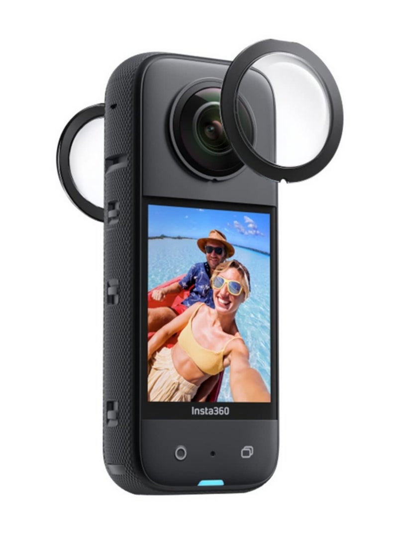 1PCS Lens Guards Protector for Insta360 X3/ONE X3 Anti-Scratch HD Protective Shell Case High Toughness Material Hardened Treatment Double-Sided HD Coating Panoramic Seamless Stitching  - Image 1