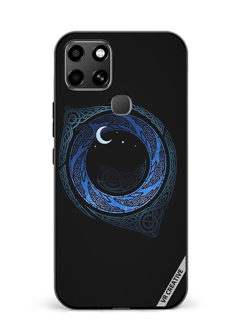 Protective Case Cover For Infinix Smart 6 Moonlight Design Multicolour