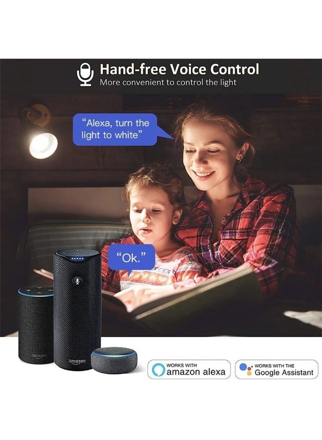 تويا لمبة ذكية Tuya واي فاي RGBCW – تحكم صوتي عبر Alexa وGoogle، تحكم من التطبيق، 5 أوضاع إضاءة، اتصال 2.4G - Image 4
