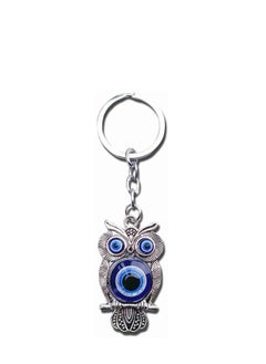 MySouq-Store [1 PCs] Turquoise Evil Eye Owl Key Chain Animal Key Ring Lucky Jewelry Auto Bag Accessories