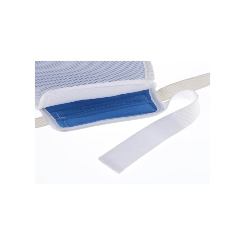 Anti scratch restraint glove strap Blue 2PC - Image 2