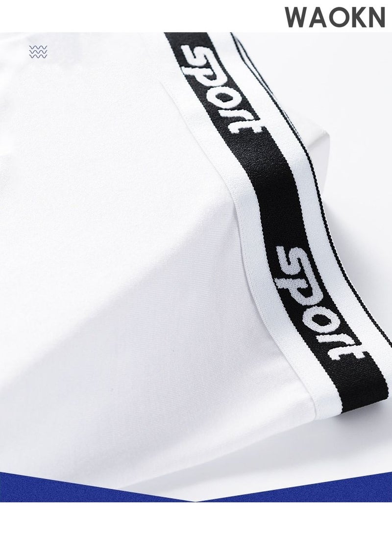 WAOKN 2Pack Over Size Men's Underwear Modal Flat Corner Pants, Extended Fitness Underwear, Breathable and Non stuffy Fashion Anti-Chafing Stretch Cotton, Breathable Stretch Cotton Moisture-Wicking Underwear - Image 2