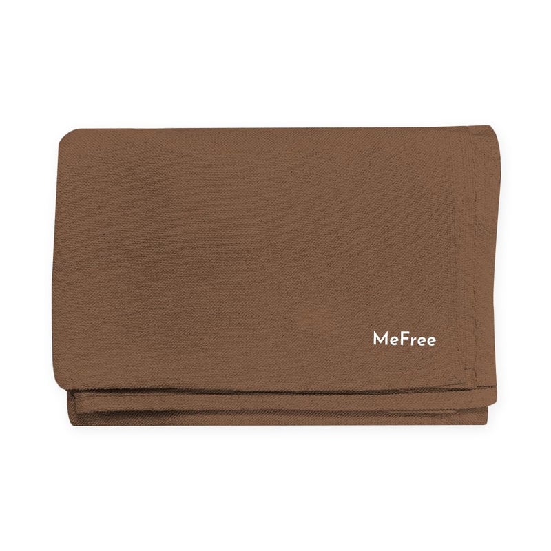 MeFree Iyengar Yoga Blanket | 100% Organic Cotton | Handloom Eco-Friendly Yoga Prop | Lightweight & Travel-Friendly | Ideal for Inversions, Backbends, & Meditation (Brown) - Image 1