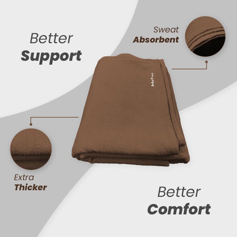 MeFree Iyengar Yoga Blanket | 100% Organic Cotton | Handloom Eco-Friendly Yoga Prop | Lightweight & Travel-Friendly | Ideal for Inversions, Backbends, & Meditation (Brown) - Image 5