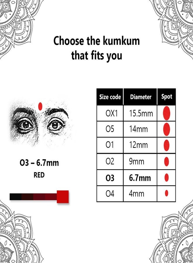 Eyetex Pallavi Sticker Bindi/Pottu|Oval|Aloe Vera & Papaya Extracts|Breathable Non-Irritating Velvet Fabric|O3|Red|20 Flaps - Image 4