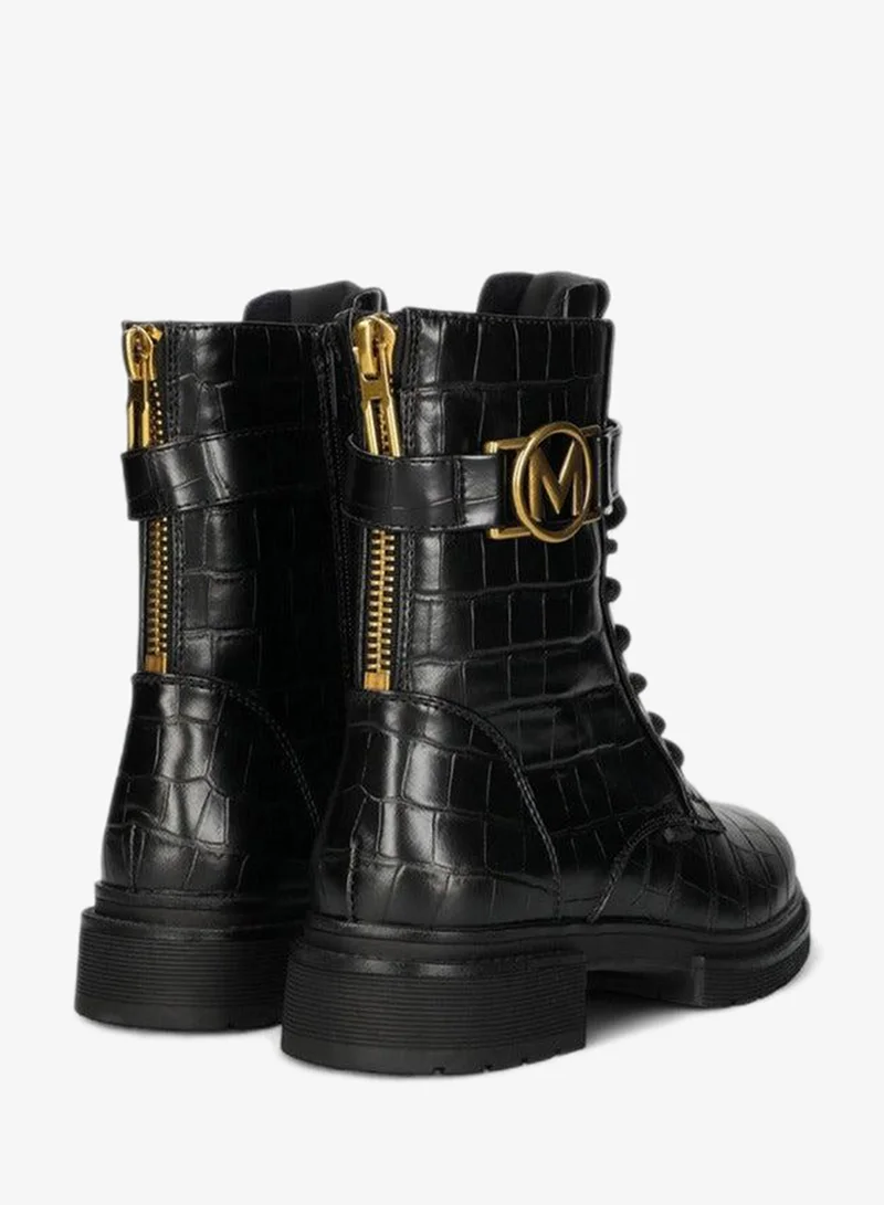 Mexx  Textured Lace-Up Ankle Boots for Women | Best Price UAE