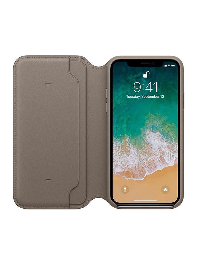 نيبمينينت غطاء حماية واقٍ بتصميم محفظة لهاتف أبل آيفون XS ماكس رمادي - Image 2