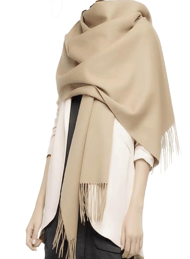 IZUS Classic Warm Imitation Cashmere Scarf for Women Men Solid Cashmere-Feeling Long Scarves Winter Fall Cold Weather Outdoor - Image 2