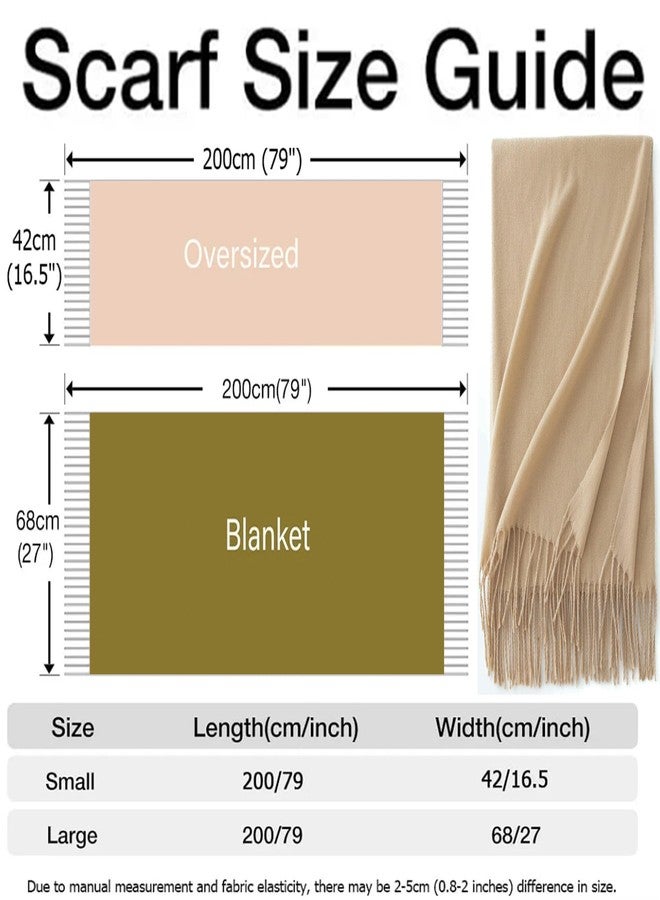 IZUS Classic Warm Imitation Cashmere Scarf for Women Men Solid Cashmere-Feeling Long Scarves Winter Fall Cold Weather Outdoor - Image 5
