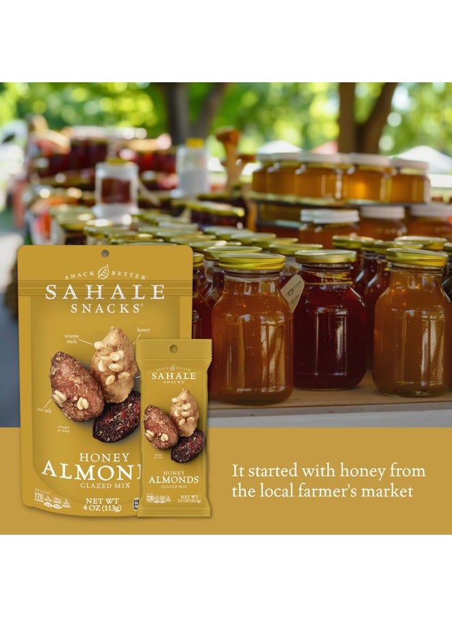 Sahale Snacks Honey Almonds Glazed Mix, 4 oz Pouches (6 Packs) - Dry-Roasted Deluxe Mixed Nuts with Tart Cranberries & Madagascar Vanilla - Non-GMO, Kosher, & Certified Gluten-Free Snacks - Image 3
