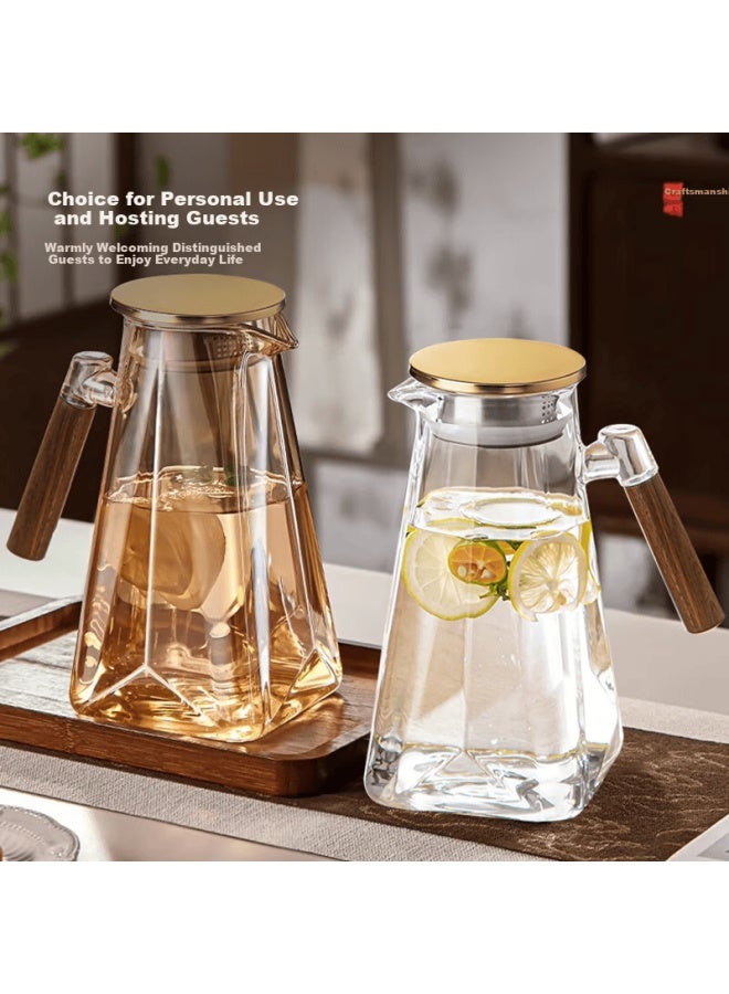 Yihutea Yi Hu Tea Cold Water Pitcher High Temperature Resistant Thickened -proof Borosilicate Glass Household Large Fruit Tea Pitcher - Image 3