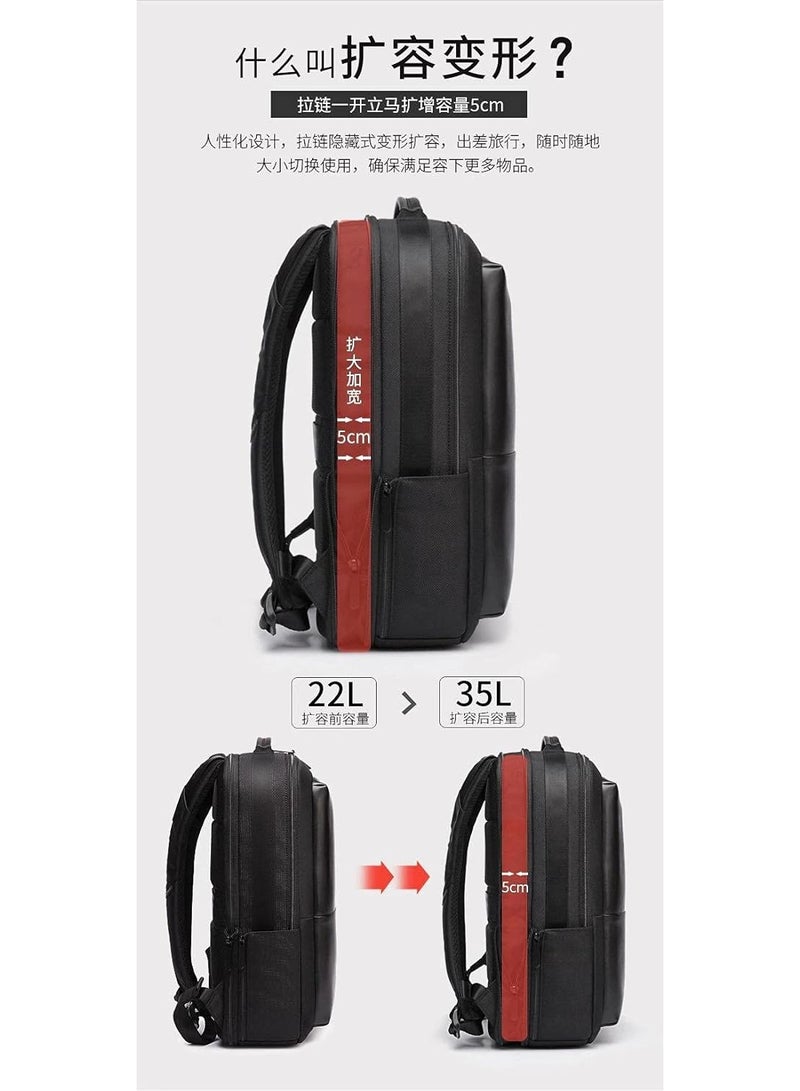 Bange 019 Black Mens Transformation School Laptop Backpack - Image 3