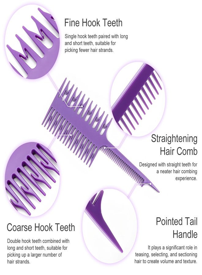 Kootinn Salon Hair Foiling and Highlighting Combs, 4Pcs Double-Sided Fish Shape Combs for Balayage, Dyeing and Teasing - Instant Styling, Lightweight, Static-Free Design - Image 3