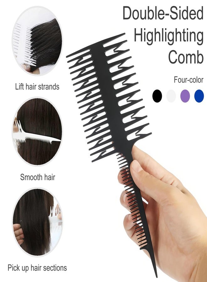 Kootinn Salon Hair Foiling and Highlighting Combs, 4Pcs Double-Sided Fish Shape Combs for Balayage, Dyeing and Teasing - Instant Styling, Lightweight, Static-Free Design - Image 2