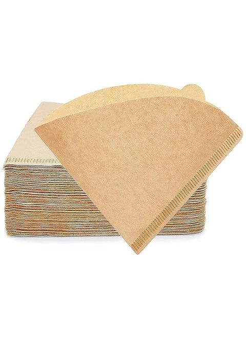 Disposable Coffee Filters V60 Cone Unbleached Paper Coffee Filters | Coffee Filter Compatible with Drip and Pour Over Coffee Machines Can Be Used in Home and Office ( Brown, 01 (1-2 Cups))