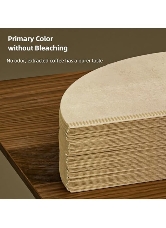 Disposable Coffee Filters V60 Cone Unbleached Paper Coffee Filters | Coffee Filter Compatible with Drip and Pour Over Coffee Machines Can Be Used in Home and Office ( Brown, 01 (1-2 Cups))