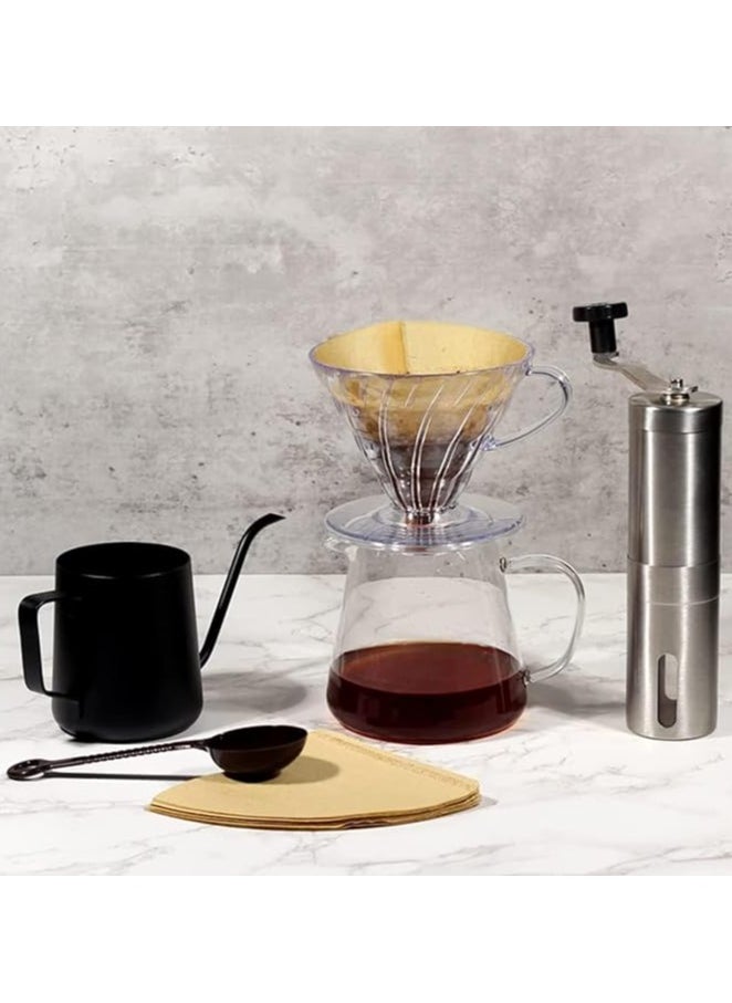 Disposable Coffee Filters V60 Cone Unbleached Paper Coffee Filters | Coffee Filter Compatible with Drip and Pour Over Coffee Machines Can Be Used in Home and Office ( Brown, 01 (1-2 Cups))