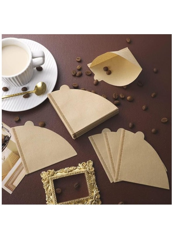 Disposable Coffee Filters V60 Cone Unbleached Paper Coffee Filters | Coffee Filter Compatible with Drip and Pour Over Coffee Machines Can Be Used in Home and Office ( Brown, 01 (1-2 Cups))