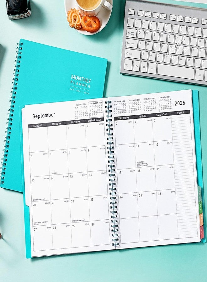 ترسيز مخطط شهري لعام 2026 - من يناير 2026 إلى ديسمبر 2026، تقويم لمدة 12 شهرًا، مقاس 9 × 11 بوصة، فواصل شهرية ملونة، مناسب للمدرسة والعمل - Image 2