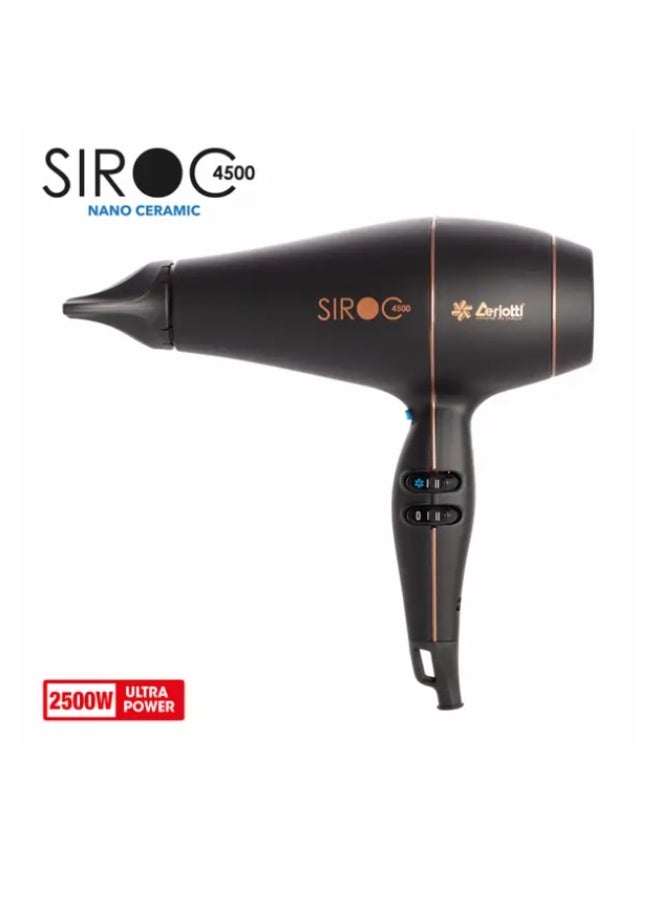 Ceriotti مجفف الشعر SIROC 4500 – مجفف بمحرك AC احترافي بقوة 2500 واط | تصميم خفيف وأنيق | صنع في إيطاليا - Image 5