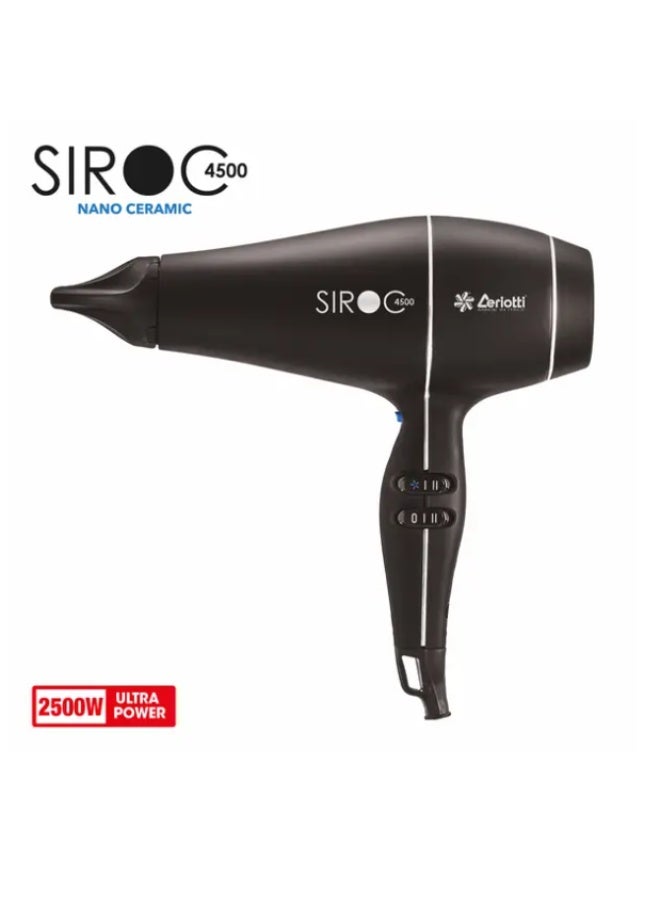 Ceriotti مجفف الشعر SIROC 4500 – مجفف بمحرك AC احترافي بقوة 2500 واط | تصميم خفيف وأنيق | صنع في إيطاليا - Image 4